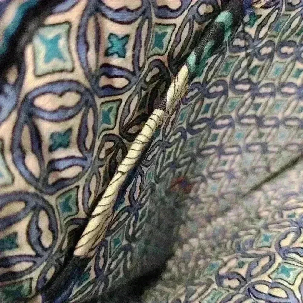 Vera Bradley Blue Cream Floral Cotton Large Tote Very Good Condition